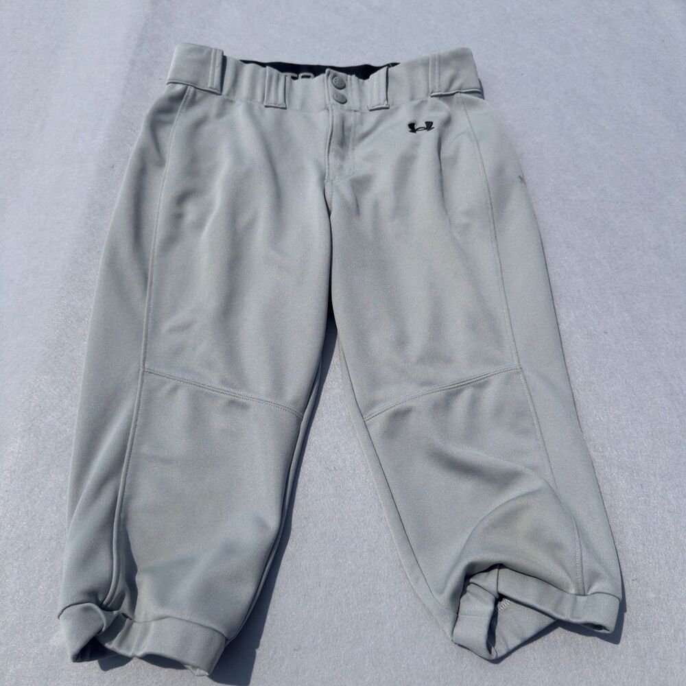Under Armour Utility Softball‎ Pants Women's XL Gray Cropped Capri Athletic - Picture 2 of 10